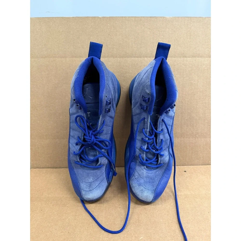 Air Jordan 12 Retro Suede High Top Sneakers Deep Royal 130690-400 Size 11 US
